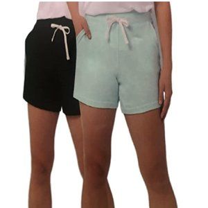 NWT 32 Degrees Women Ultra Soft Cotton Blend 2 Pk Black/Green Size S $50 1HL292